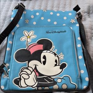 Disney Blue Polka Dot Minnie Mouse Crossbody Bag